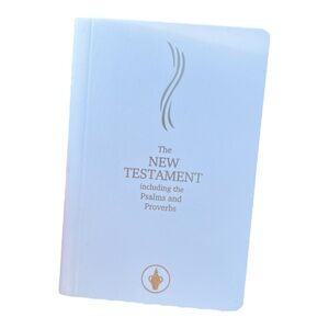 The NEW TESTAMENT including the Psalms Proverbs Pocket Hand Held White Bible